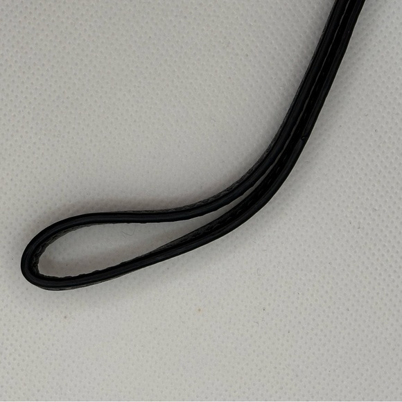 Coach Signature Black Leather Wristlet Wallet Embossed Logo Gold Hardware EUC - Picture 5 of 7